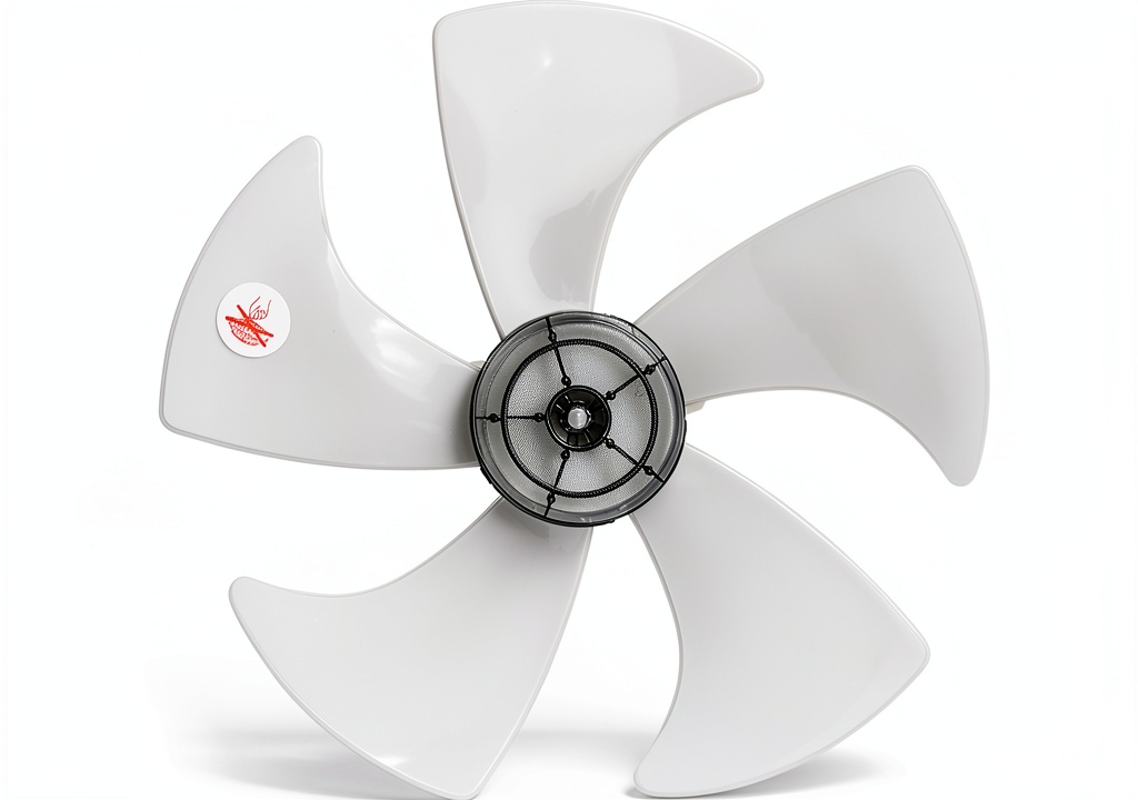 'Generic fan blade holder installed on a table fan'