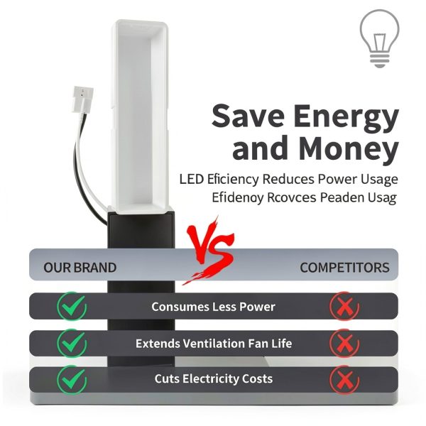 Sparkfix LED Light Bathroom Ventilation Fan White Modern-2