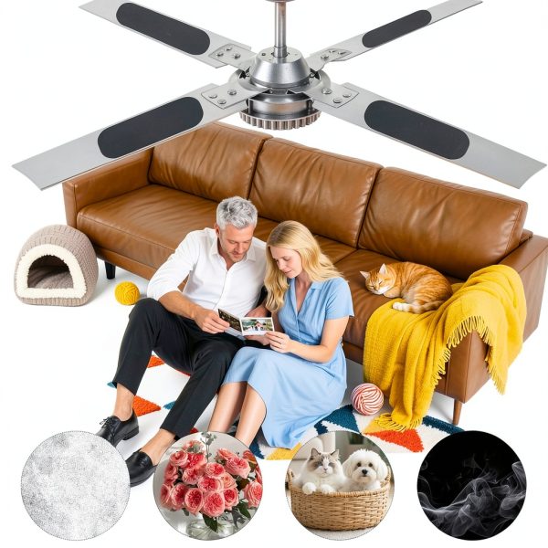 Mzario Ceiling Fan Filters Natural Carbon Air Purification-5