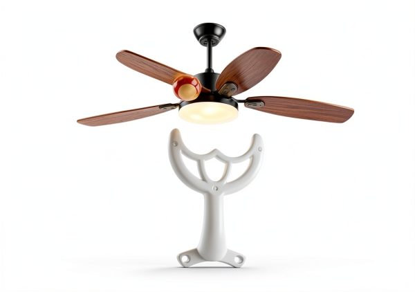 HEALEEP Iron Ceiling Fan Bracket Modern White Replacement-5