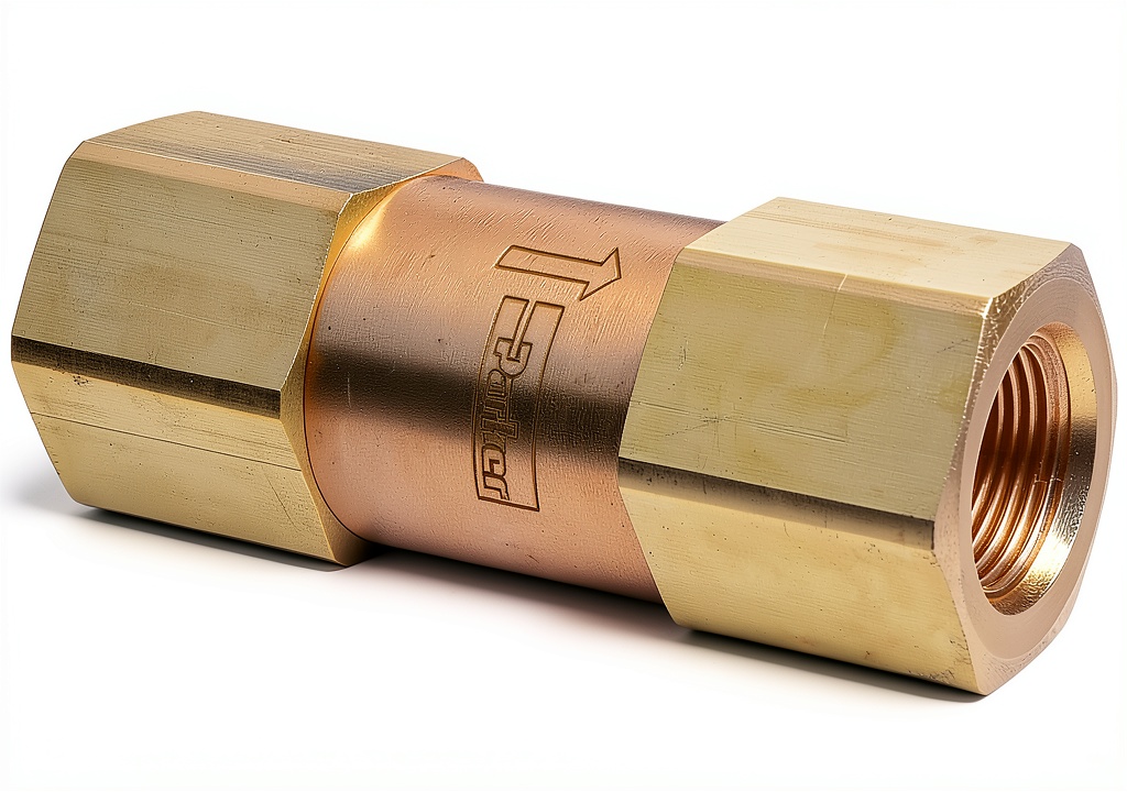 Parker inline filter installed on an industrial pipeline