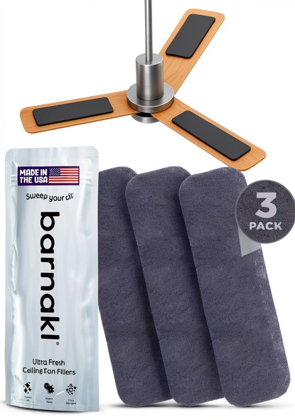 Barnakl Ceiling Fan Filter Zeolite Carbon Air Purifier Black-0