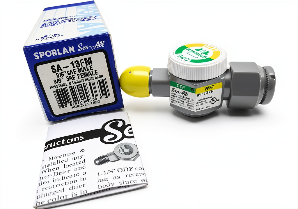 Sporlan SA13FM filter valve installed in an HVAC duct