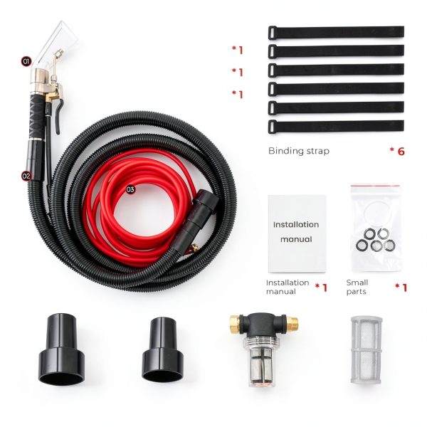 Shop Vac Extractor Kit Ysytjg HEPA Carpet Upholstery Cleaner Red Black-7